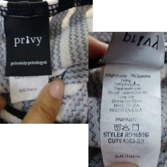 Privy Privately Privileged Black and White Striped Cut-Out Dress - Picture 6 of 12